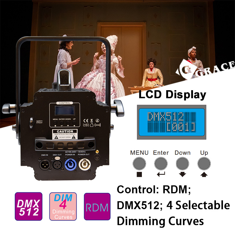 200W RGBWA 5in1 PWM Mode CRI>95 Prefocus LED Profile Stage Light