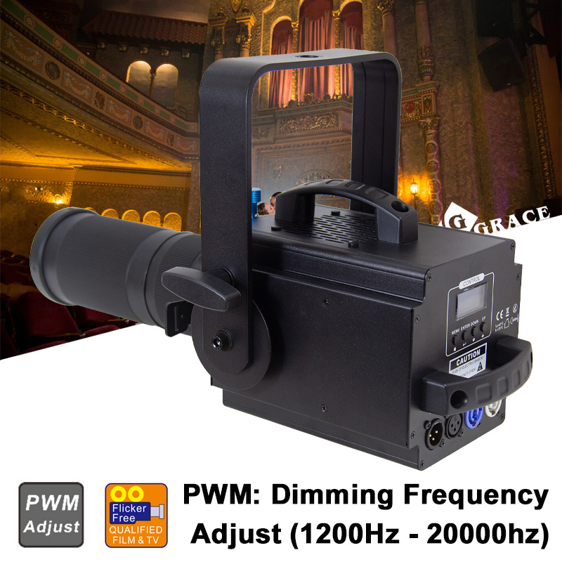CRI>95 100W White/Warm White+Warm Amber LED Zoom Profile Spotlight PWM