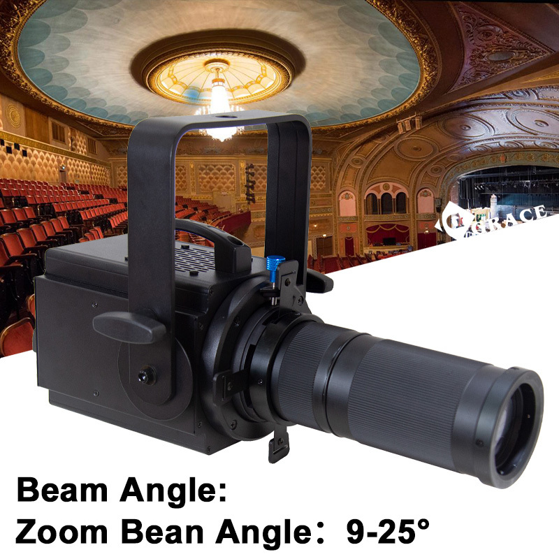 CRI>95 100W White/Warm White+Warm Amber LED Zoom Profile Spotlight PWM