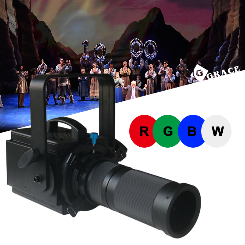 100W RGBW CRI>95 LED 4in1 Zoom Leko Profile Light PWM
