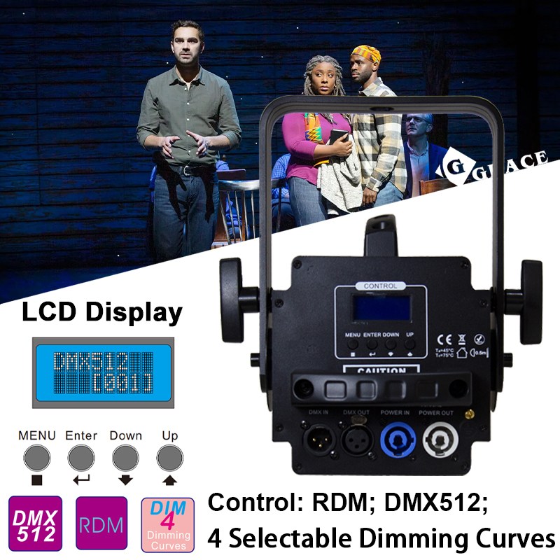 100W RGBW CRI>95 LED 4in1 Zoom Leko Profile Light PWM