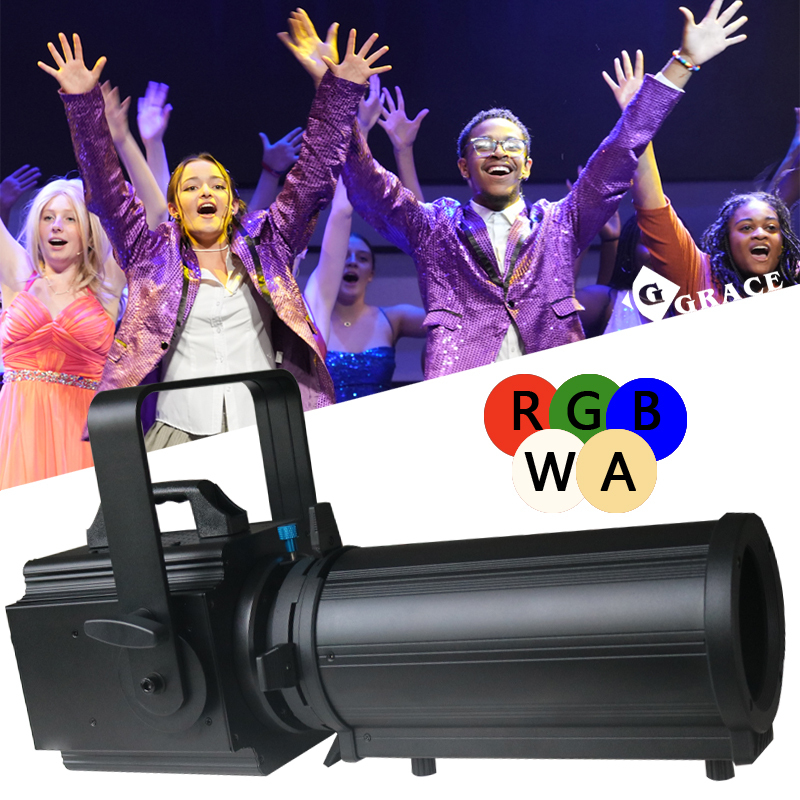 200W RGBWA 5in1 PWM Mode CRI>95 Zoom Spot Stage Light Led Spotlight