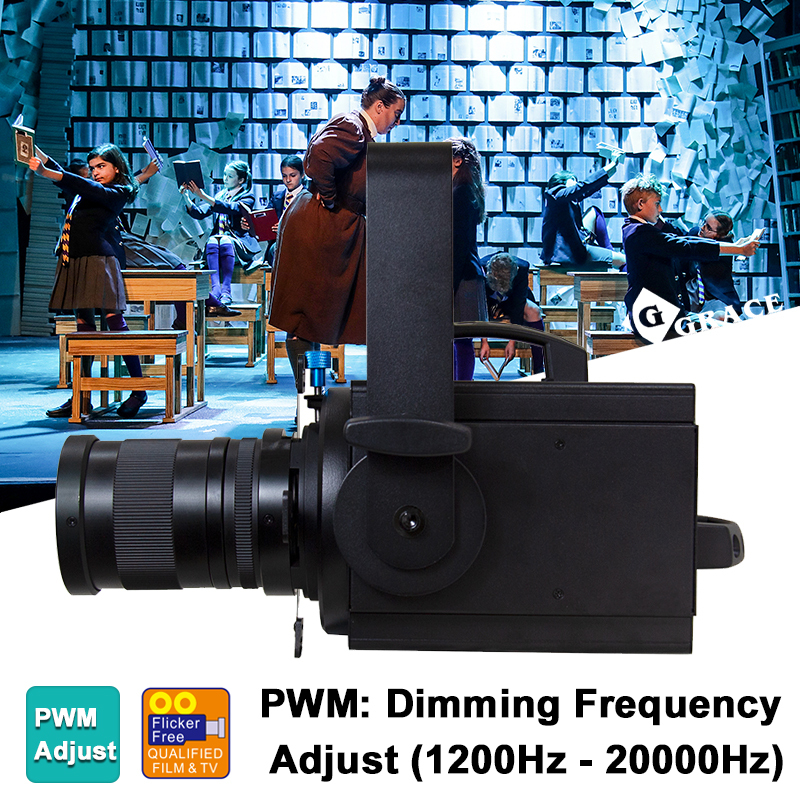 100W CCT3200K+/5600K 20-40 Beam Angle Led Studio Light PWM CRI>95 Zoom Profile Spot Light