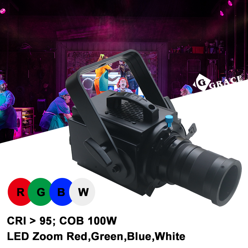 100W LED 4in1 RGBW PWM Zoom Profile Spot Light