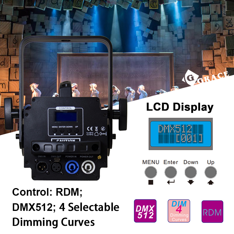 100W LED 4in1 RGBW PWM Zoom Profile Spot Light