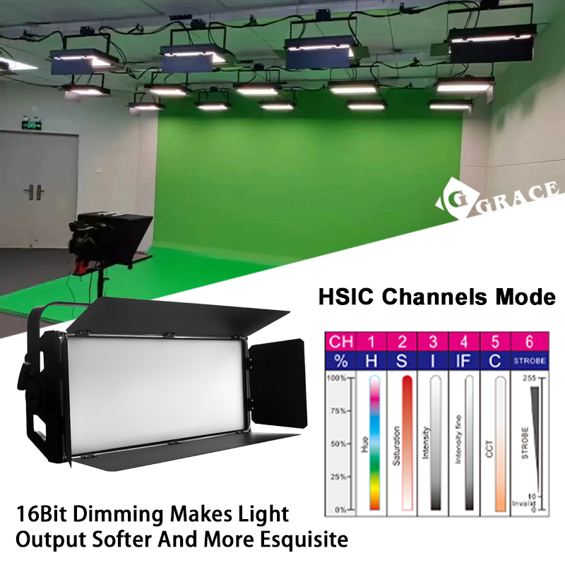 200W RGBALC 6in1 CCS RDM PWM Mode CRI>95 LED Video Panel Light
