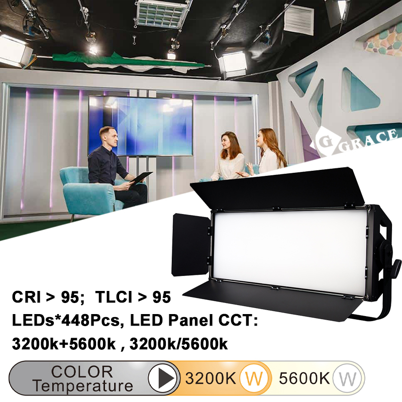 200W CCT3200K-/5600K RDM PWM CRI>95 LED Studio Panel Light