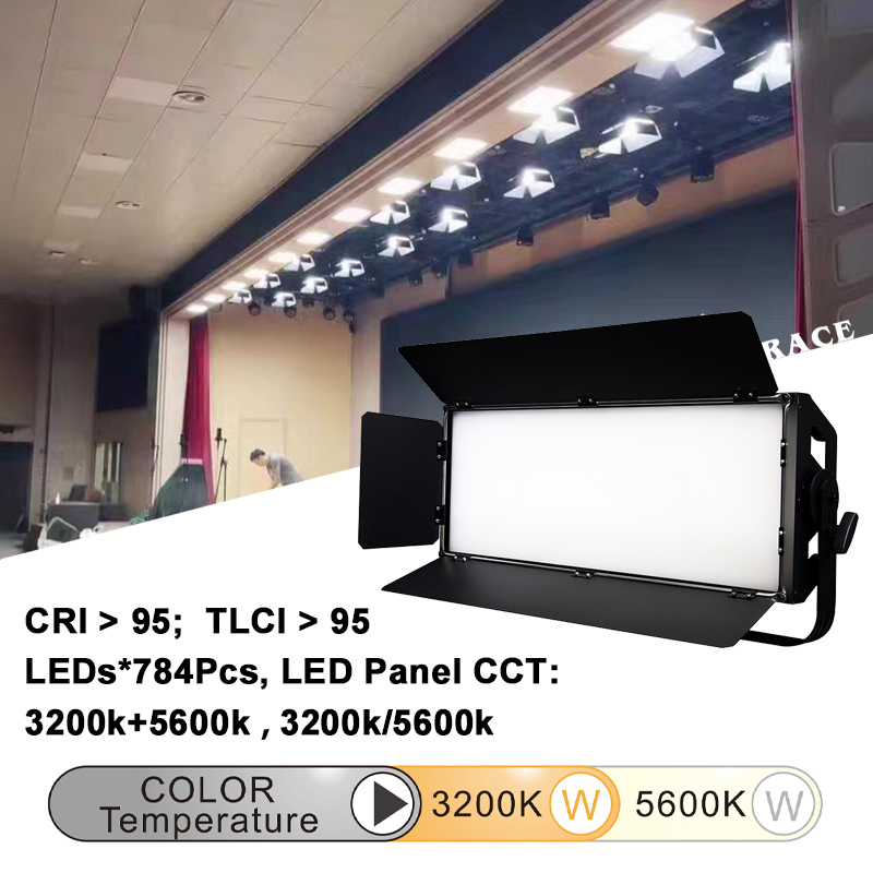 400W CCT3200K/5600K TLCI CRI>95 Professional LED Panel Lighting