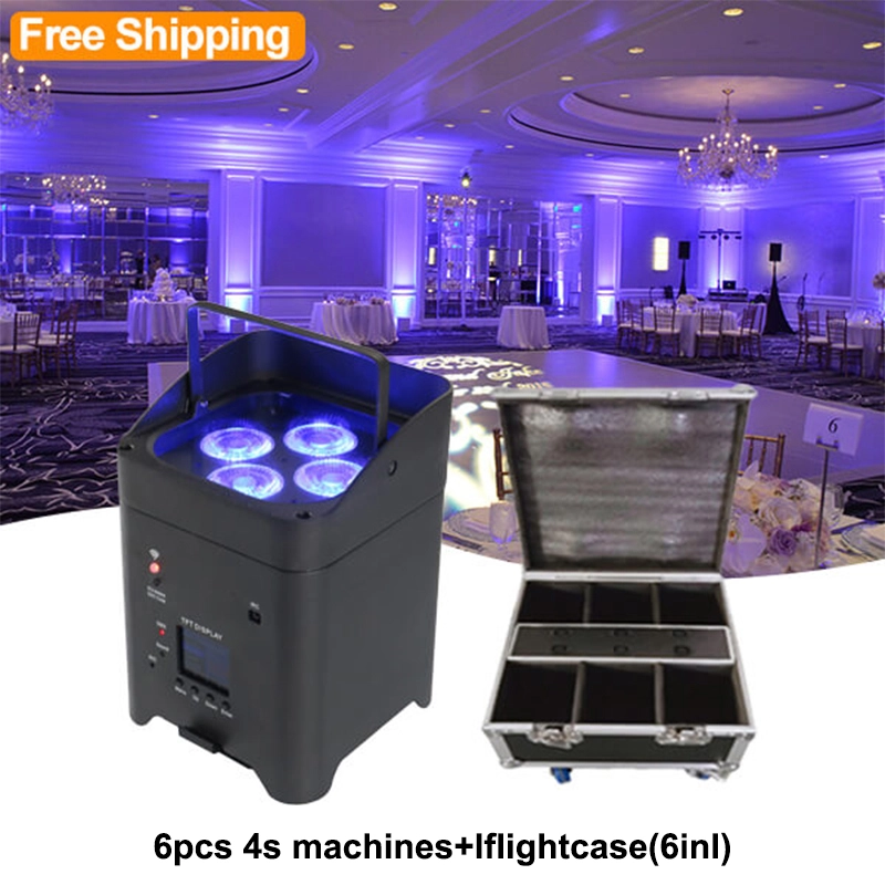 Free Shipping 18W 6in1 Rgbwauv Wireless Battery Led Uplight