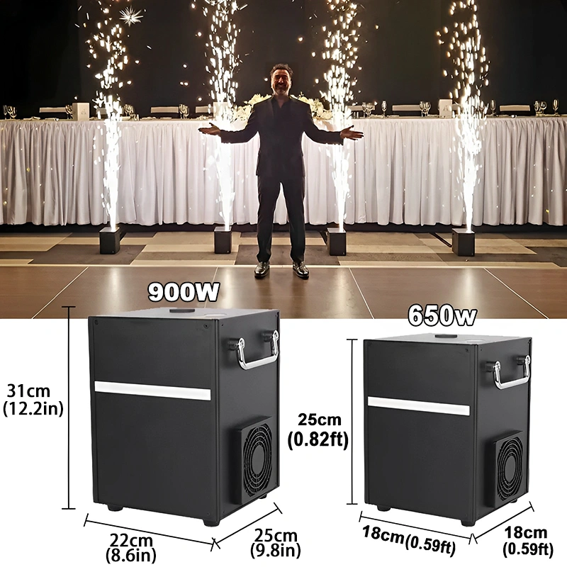 Free shipping /2pcs /650W cold spark machine packing with carton /white or black