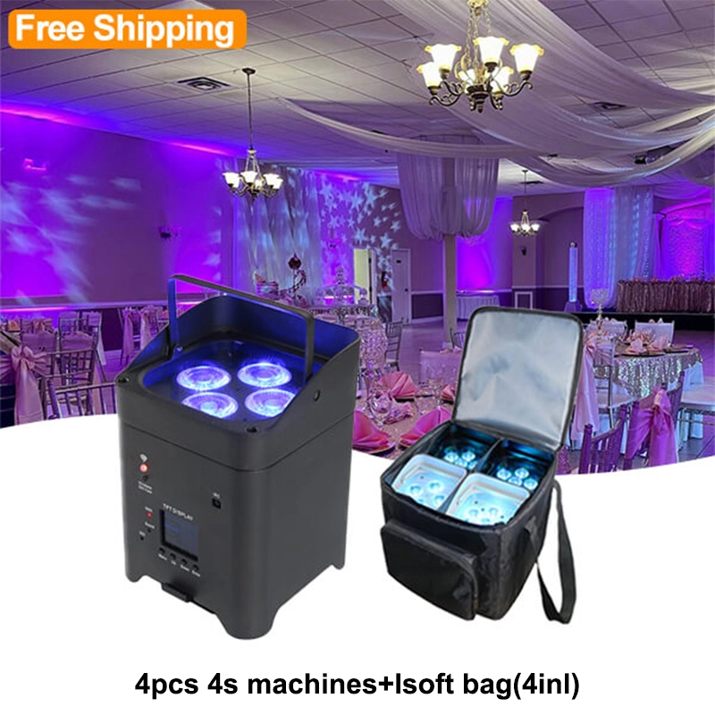 Free Shipping 18W 6in1 Rgbwauv Wireless Battery Led Uplight