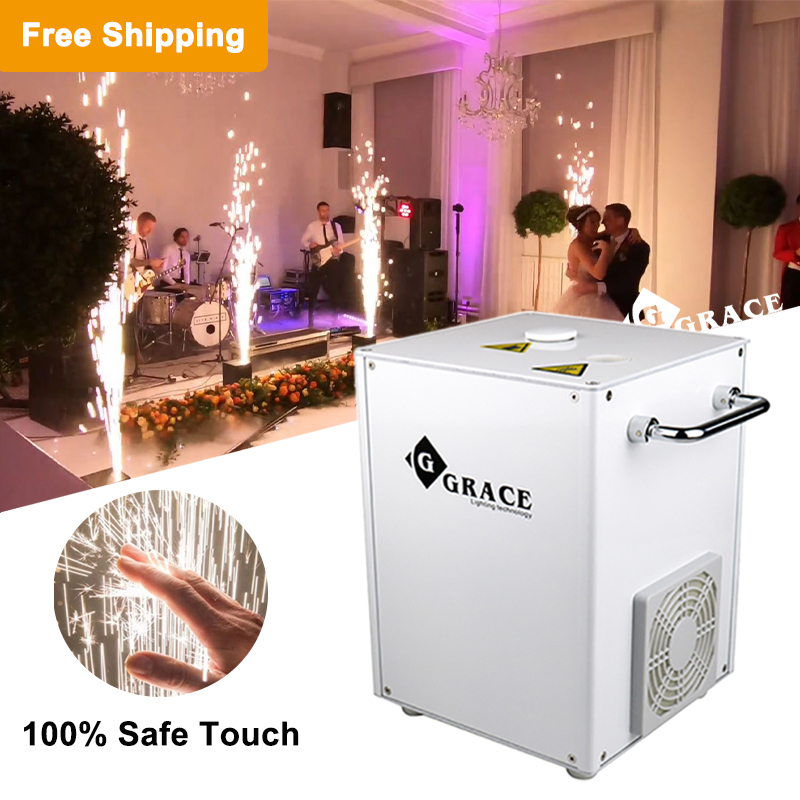 Free shipping to USA 4pcs 650W cold spark machine packing with a case /white or black