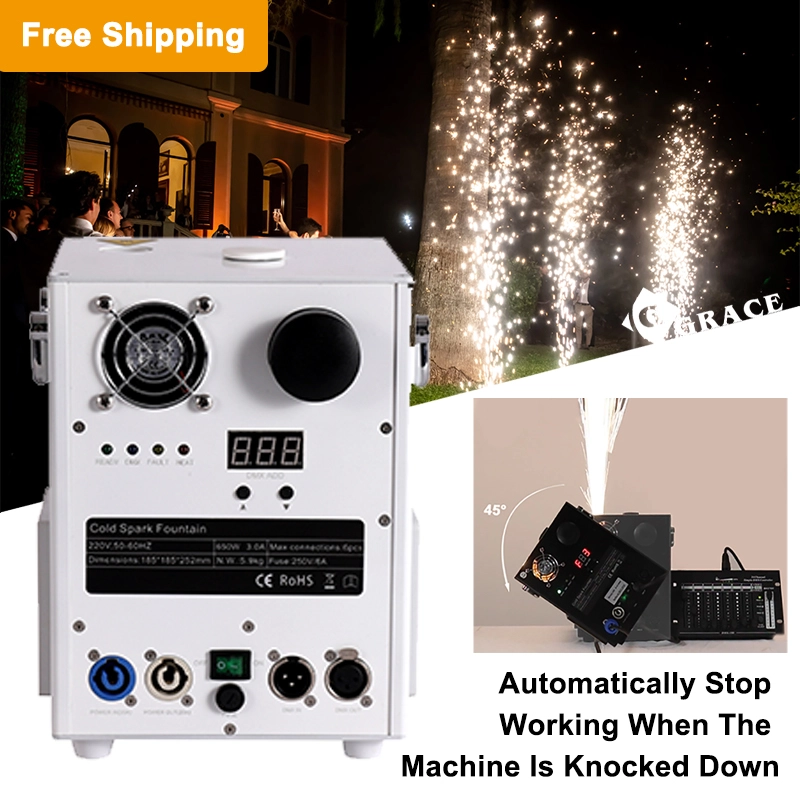 Free shipping to USA 4pcs 650W cold spark machine packing with a case /white or black