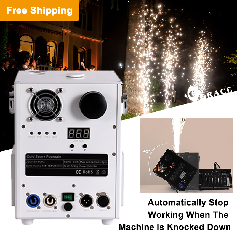 Free shipping to USA 4pcs 650W cold spark machine packing with a case /white or black