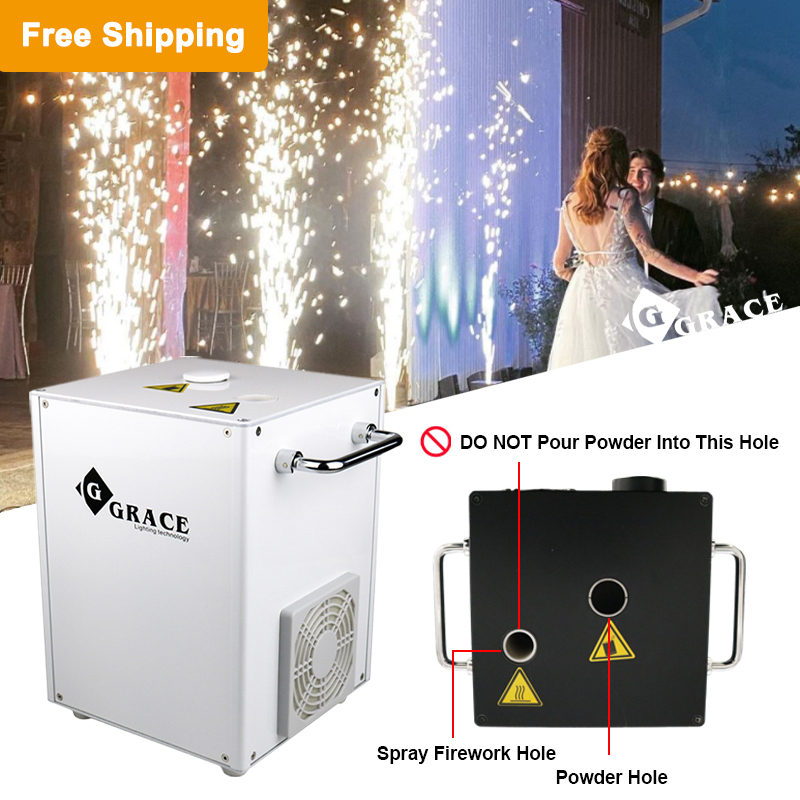 Free Shipping 650W Black or White Cold Spark Machine