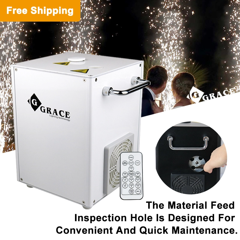 Free Shipping 2Pcs 750W Cold Spark Machine And 5 Bags Powder Indoor Or Outdoor