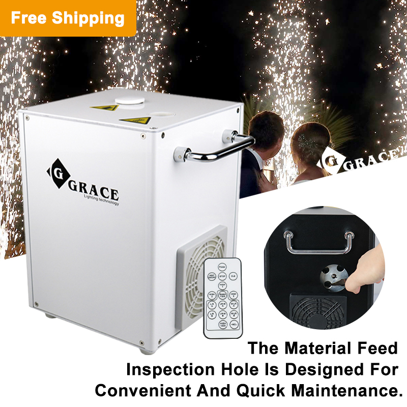 Free Shipping 2Pcs 750W Cold Spark Machine And 5 Bags Powder Indoor Or Outdoor