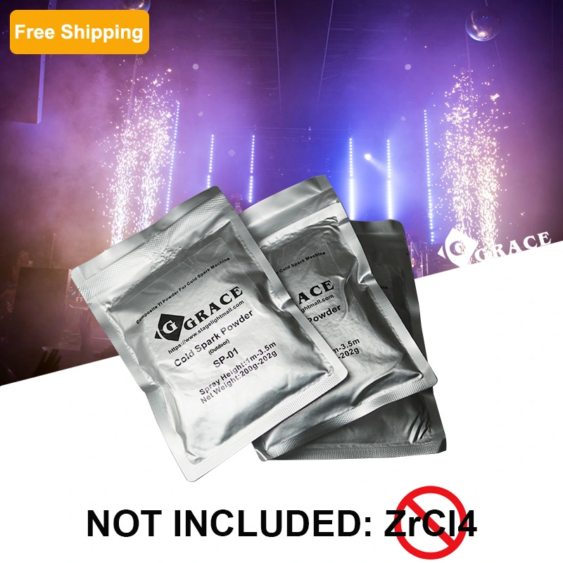 Free Shipping 200g Titanium Cold Spark Powder Indoor/Outdoor 10 Bags /20 Bags/30 Bags/50 Bags
