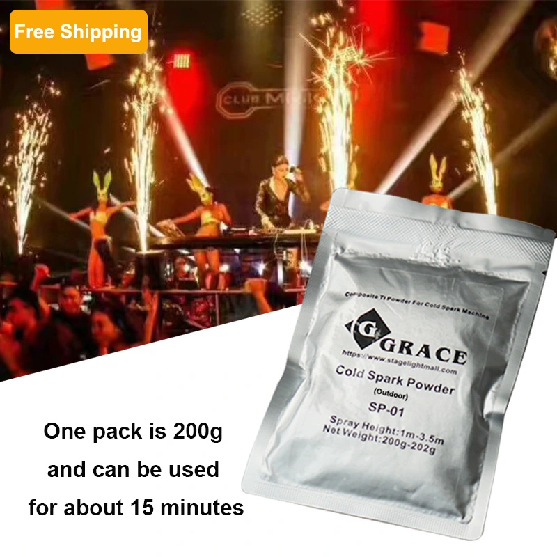 Free Shipping 200g Titanium Cold Spark Powder Indoor/Outdoor 10 Bags /20 Bags/30 Bags/50 Bags