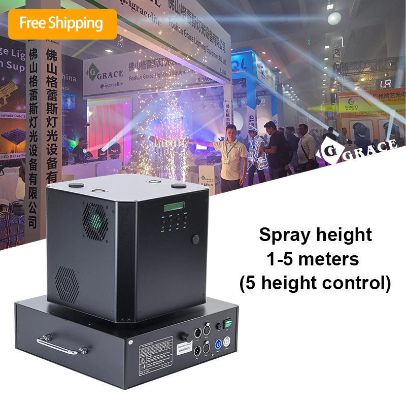 Free Shipping Igracelite Wedding DJ Party Double Head Rotating Cold Sparks Machine
