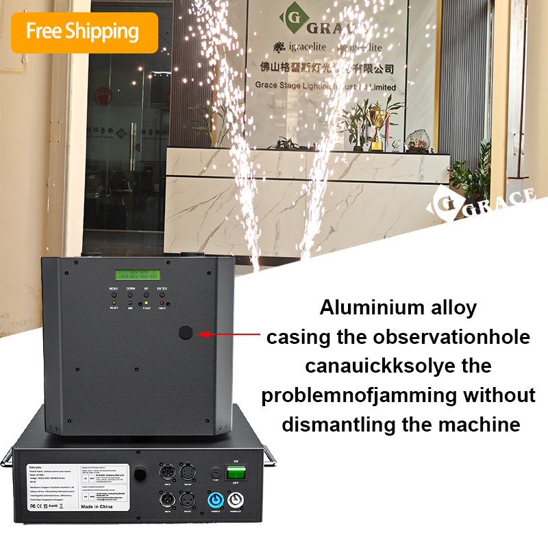 Free Shipping Igracelite Wedding DJ Party Double Head Rotating Cold Sparks Machine