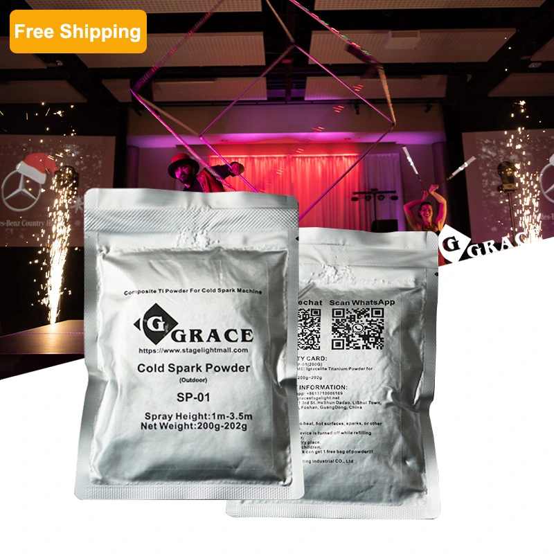 Free Shipping 200g Titanium Cold Spark Powder Indoor/Outdoor 10 Bags /20 Bags/30 Bags/50 Bags