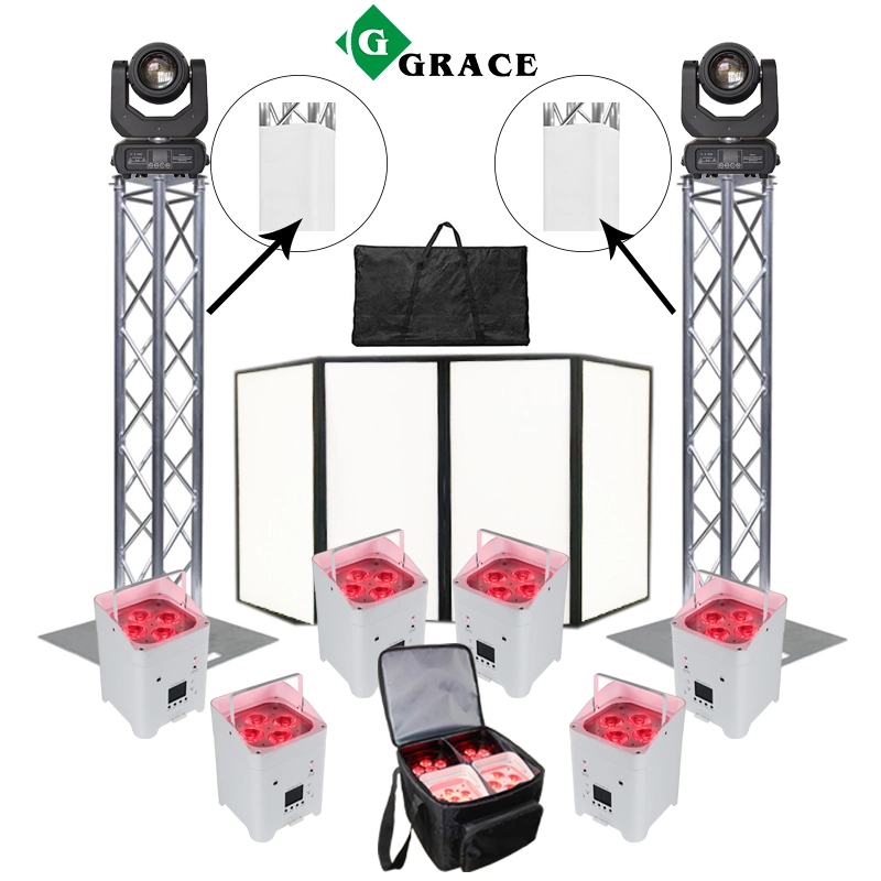 White Black Aluminum Frame Booth DJ Event Facade with Carrying Bag