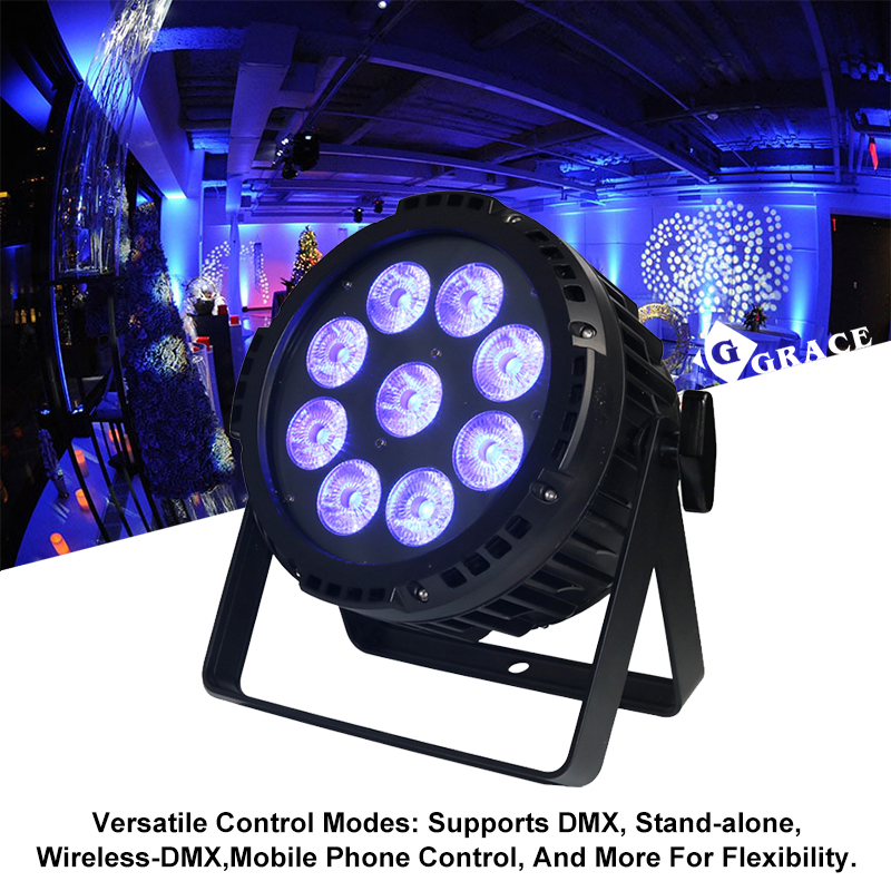 Igracelite 9 *18W 6in1 RGBWAUV Touch Display Battery Light