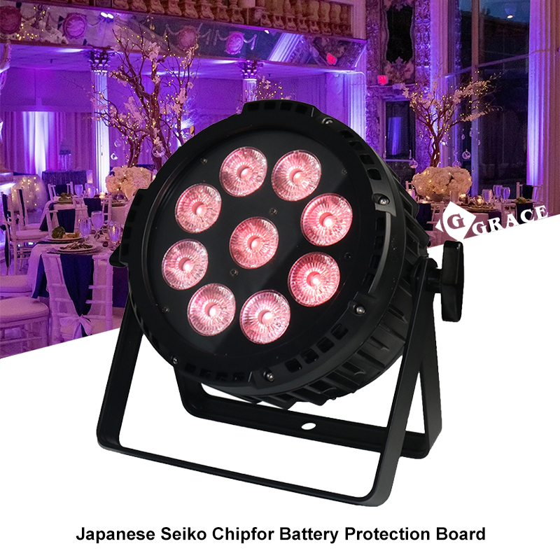 Igracelite 9 *18W 6in1 RGBWAUV Touch Display Battery Light