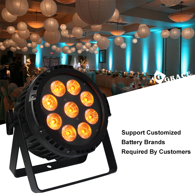 Igracelite 9 *18W 6in1 RGBWAUV Touch Display Battery Light