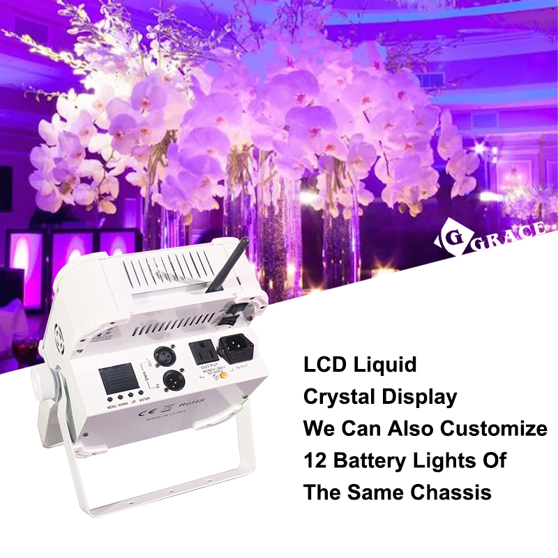 Igracelite 9*18W RGBWA UV 6in1 LCD Display 24000mAh LED Battery Par