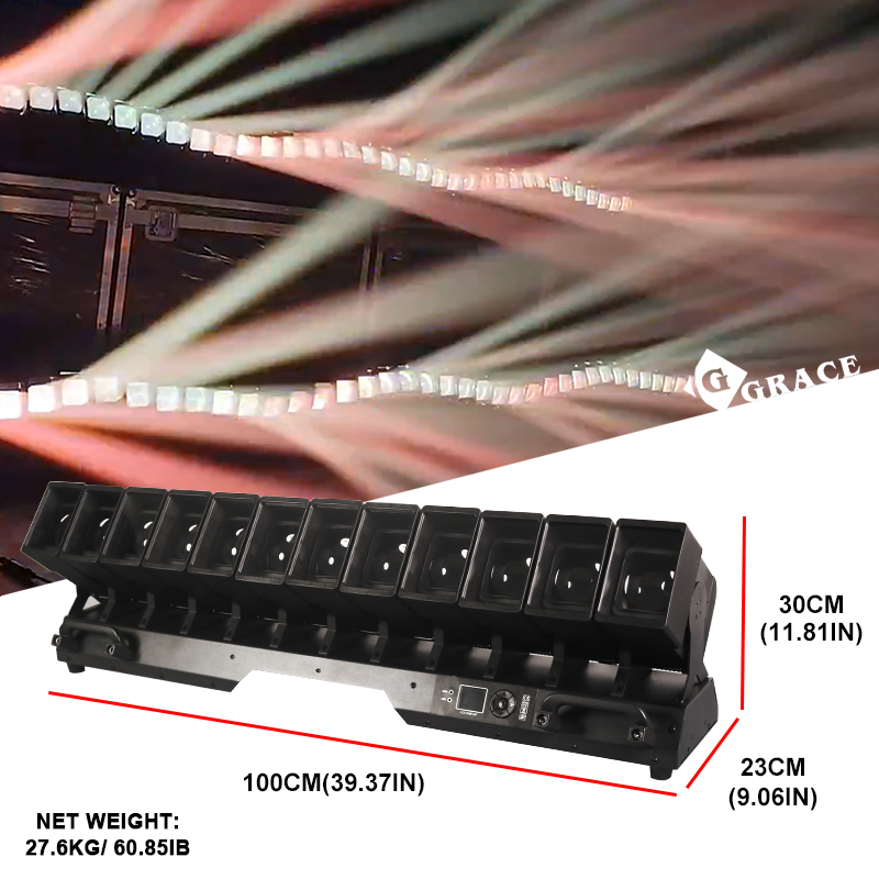 12*60W 4in1 RGBW Wave Beam Moving Head Light