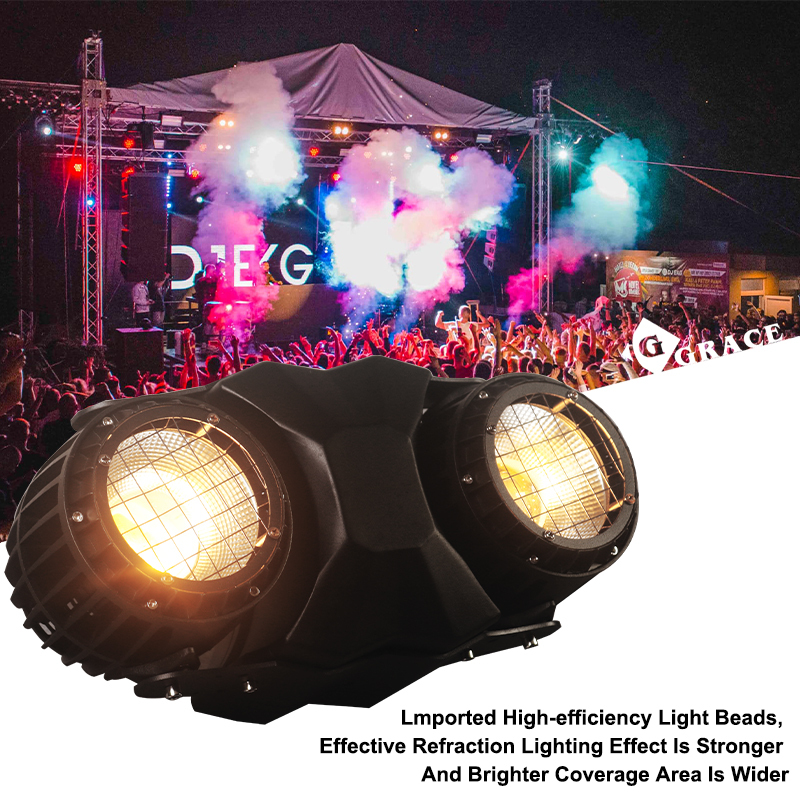 Igracelite Outdoor IP65 200W 2 Eyes COB Blinder COB Stage Light