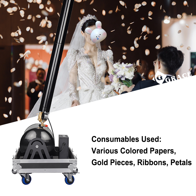 Igracelite 8-12M Outdoor Celebration Compressed Air Confetti Cannon