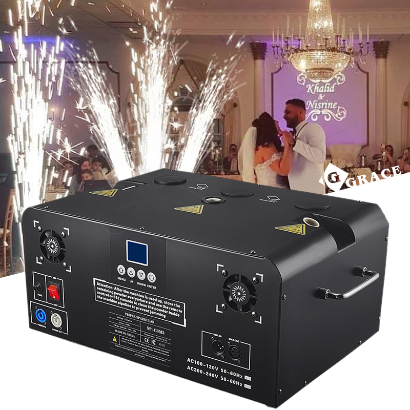 Igracelite 1800W 3 Head Cold Sparkler Fountain