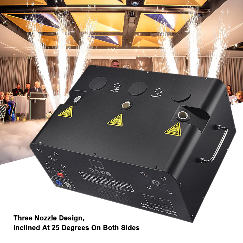 Igracelite 1800W 3 Head Cold Sparkler Fountain