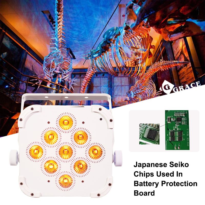 Igracelite 9*18W RGBWA UV 6in1 LCD Display 13200mAh/24000mAh LED Battery Par