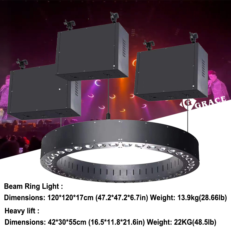 Igracelite Kinetic DMX Winch LED Circle Ring Light