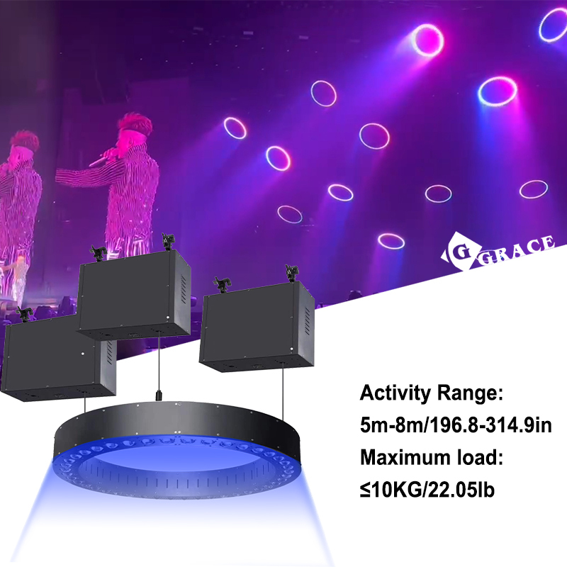 Igracelite Kinetic DMX Winch LED Circle Ring Light