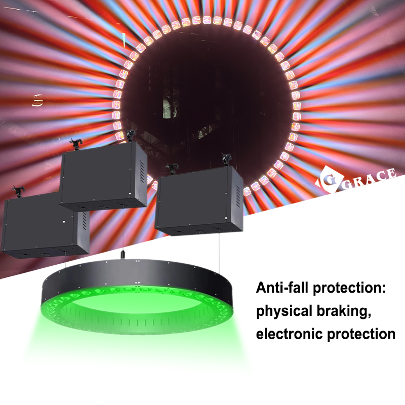 Igracelite Kinetic DMX Winch LED Circle Ring Light