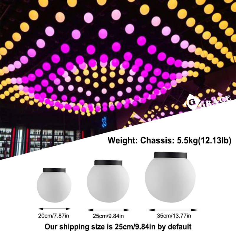 3D Ball Kinetic Light Stage Show LED Winch Ball Dmx