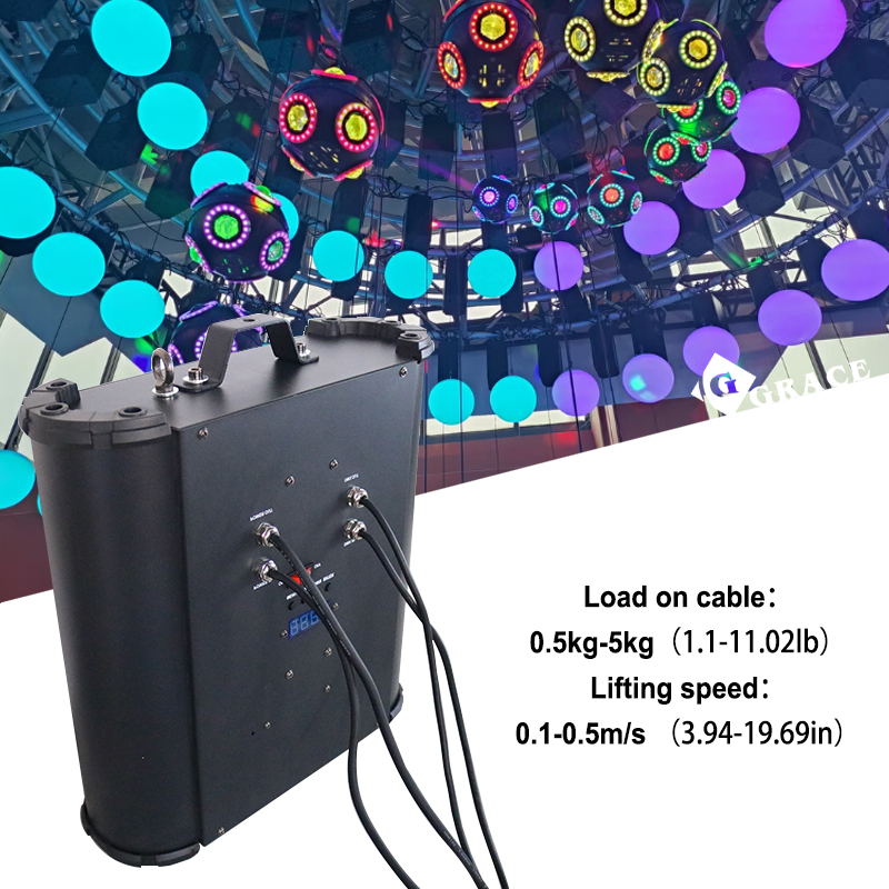 3D Ball Kinetic Light Stage Show LED Winch Ball Dmx