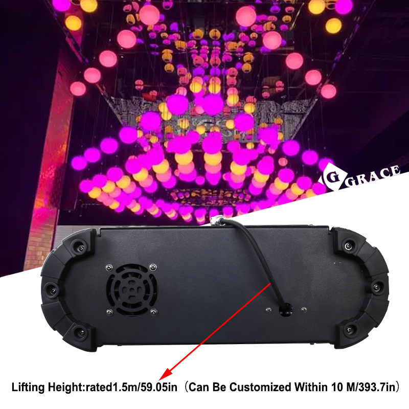 3D Ball Kinetic Light Stage Show LED Winch Ball Dmx