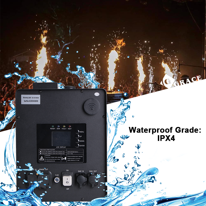 Igracelite 1000W IPX4 Waterproof  Wireless Remote Control Large Cold Sparkler Fountains Machine