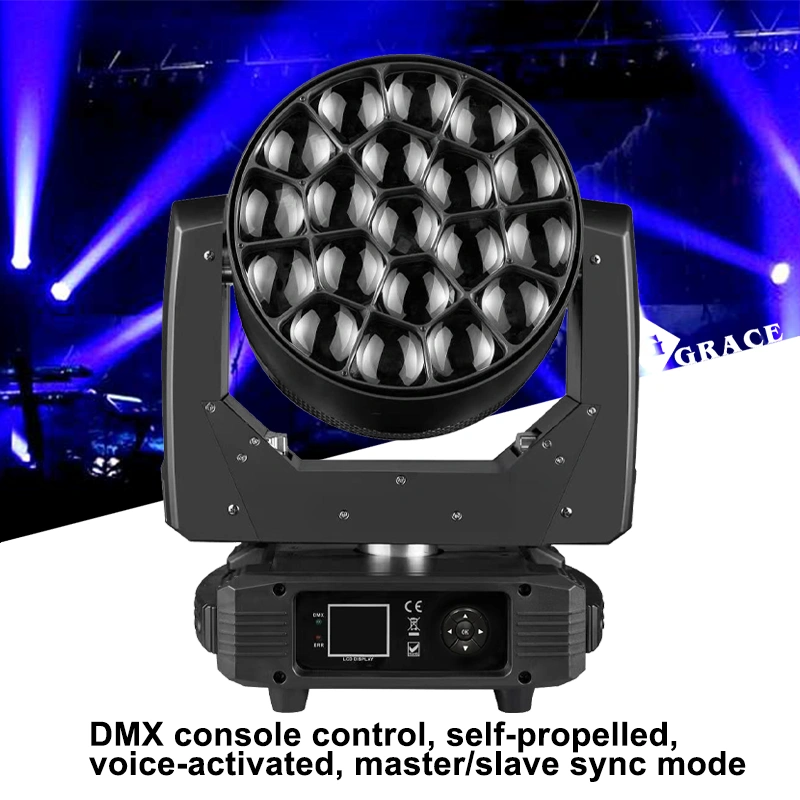 Igracelite 19*15W LED Bee Eye Moving Head 600W Single LED with Point Control