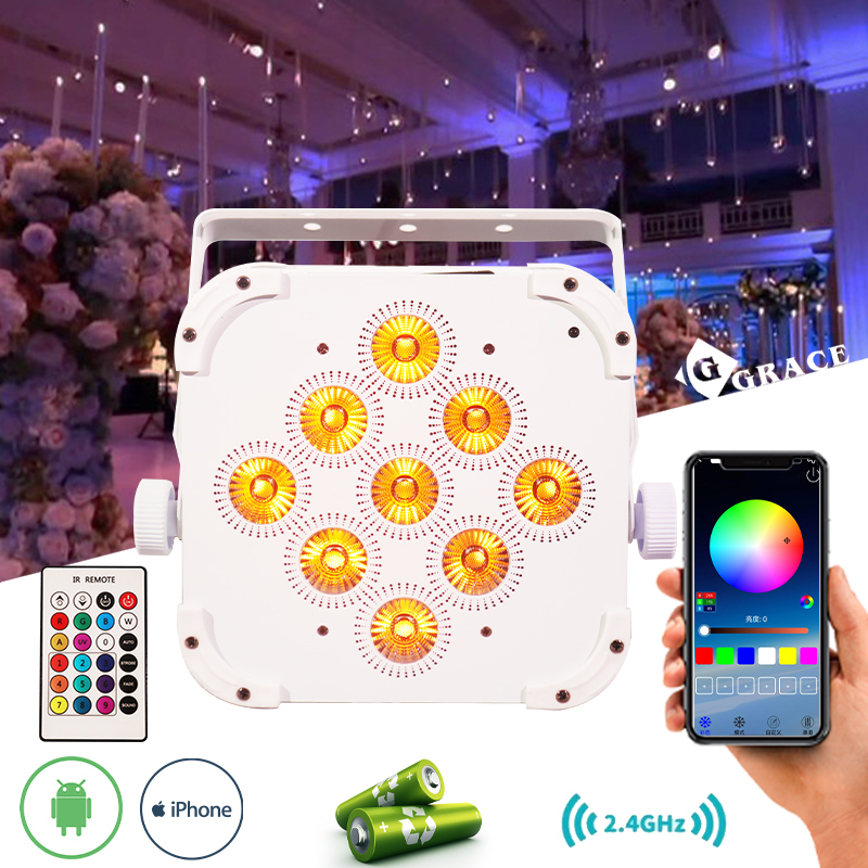 Igracelite 9*18W RGBWA UV 6in1 LCD Display 13200mAh/24000mAh LED Battery Par