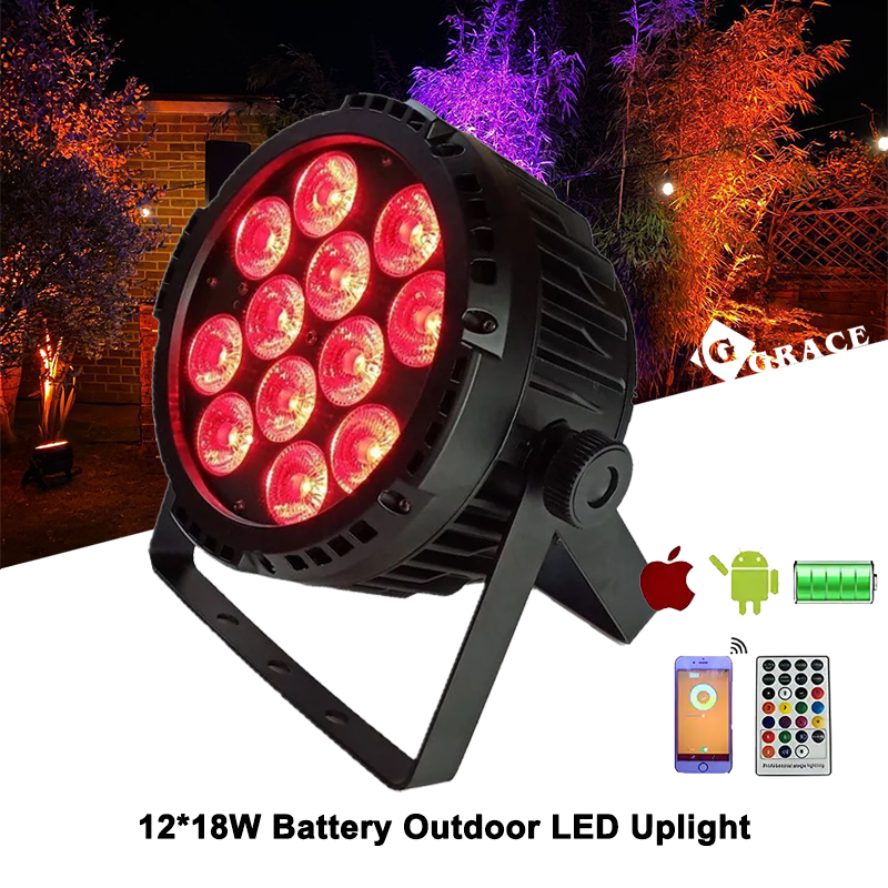 12*18W wireless battery remote control dmx outdoor led uplight