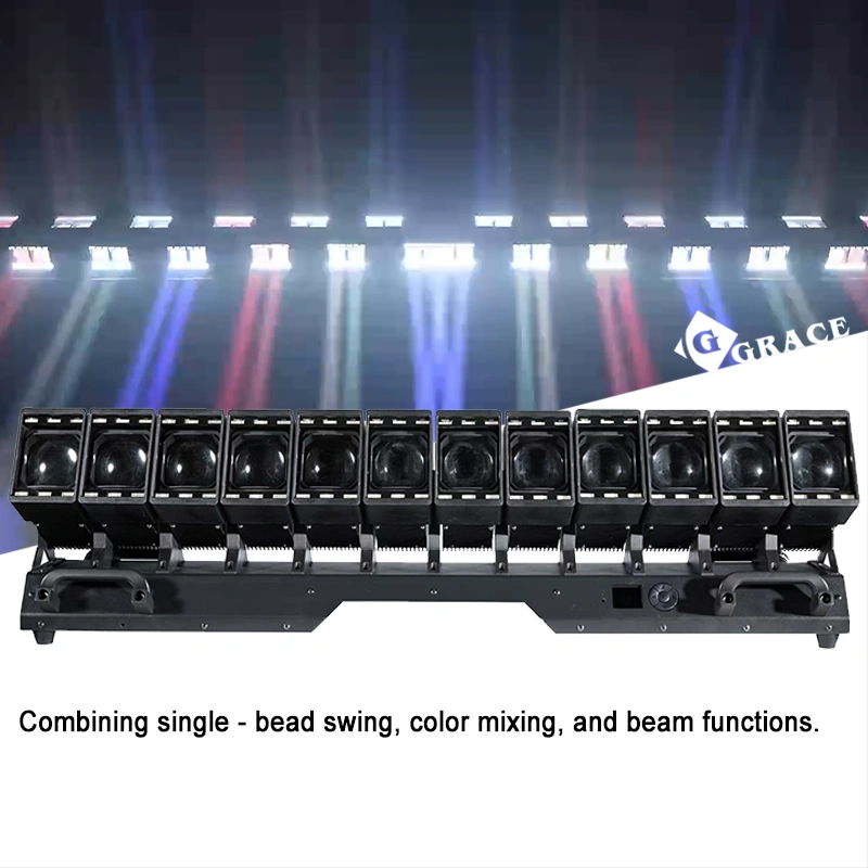 Igracelite 12x60W RGBW 4in1 Bar Pixel Zoom Wash With Halo Ring Beam Moving Head LED