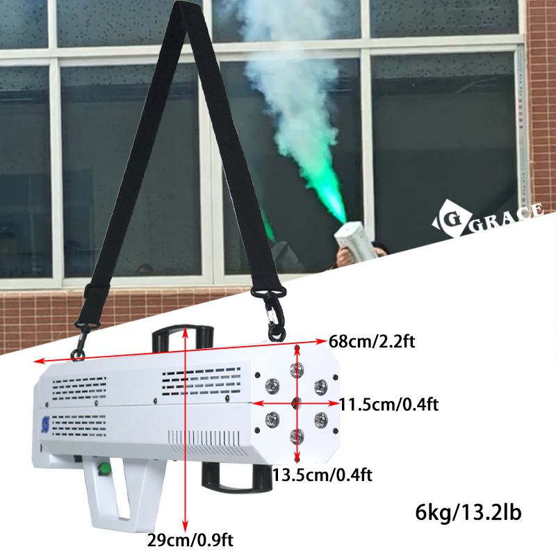 Igracelite Handheld 1500W Column Fog Gun Party Smoke Machine