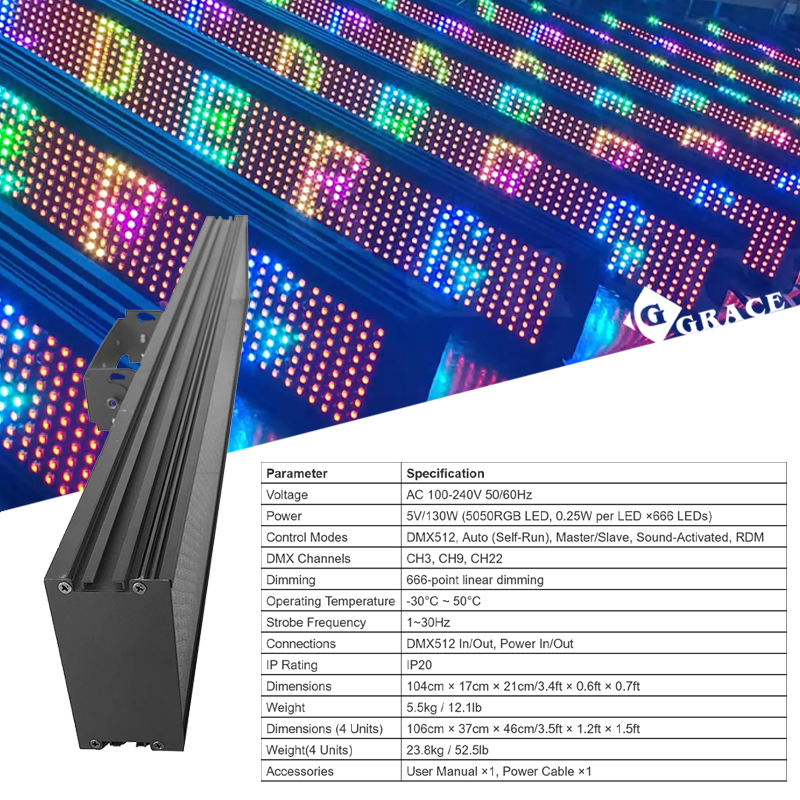 9x74pixel LED Strobe Light  Graphics Letter Display Function Strobe Light Bar
